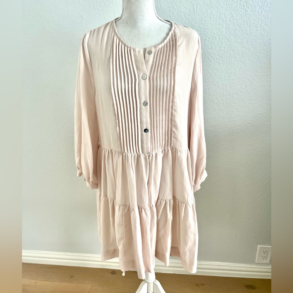 Petal & Pup Blush Button-Down Dress